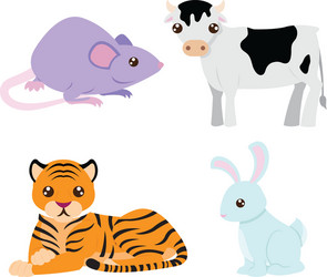 chinese astrology signs set Vector Image