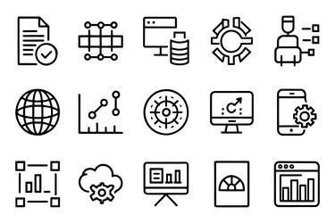 graphic and web design collection big data vector image