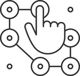 lock pattern linear icon vector image