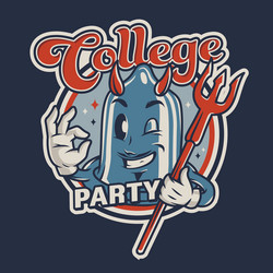 Party Time: Condom Label Vector Image