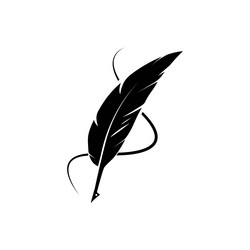 Quill pen logo Royalty Free Vector Image - VectorStock