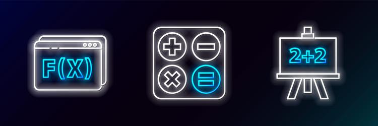 set line chalkboard function mathematical symbol vector image