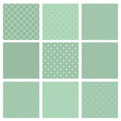 set of simple geometric seamless patterns vector image