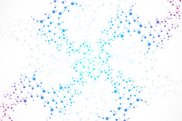 structure molecule and communication dna atom vector image