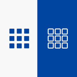 web grid shape squares line and glyph solid icon vector image