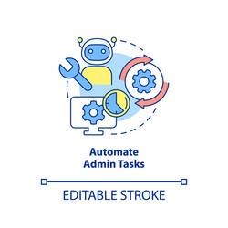 Automate admin tasks concept icon vector