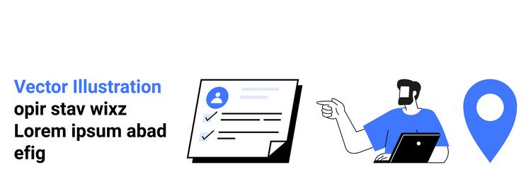 digital workflow with task checklist user vector image