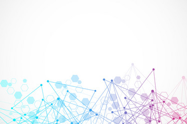 hexagonal abstract background big data vector image