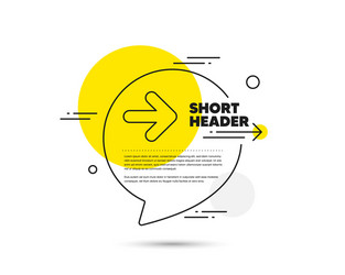 next arrow line icon forward arrowhead vector image
