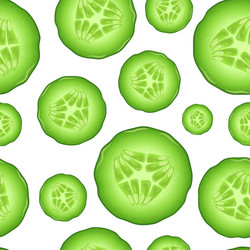 realistic 3d cucumber seamless pattern background vector image