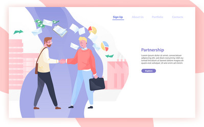 web banner or website template with pair vector image