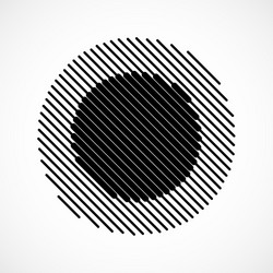 Abstract geometric logo lines halftone circle vector