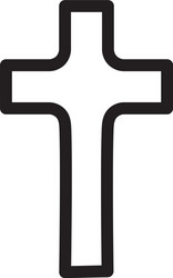 christian cross icon in flat design abstract vector image