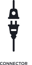 connector isolated icon simple element from vector image