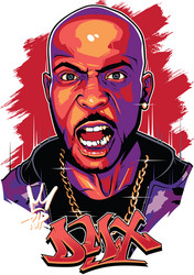 DMX Art Portrait Vector Image