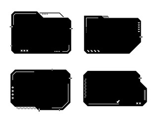 futuristic frame tech hud interface graphic design vector image