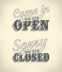 open vintage retro Vector Image