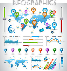 Technology Icons - Data & Chart Set vector image