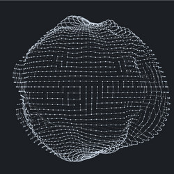 abstract grayscale mesh distorted vector image