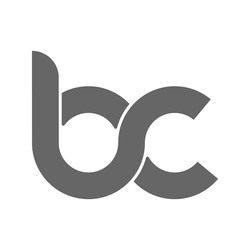circular combination of lowercase letters b and c vector image