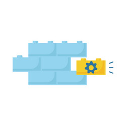 constructor plugin disconnect and connection Vector Image