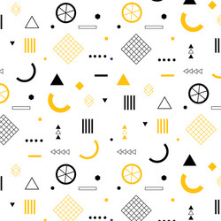 Geometric flat memphis pattern vector