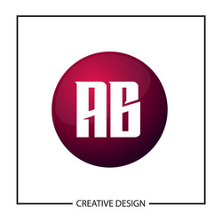 initial letter ab logo template vector