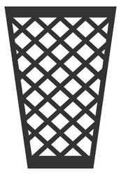 recycle bin line icon trash can symbol vector image