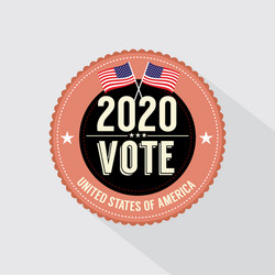 2020 usa president election vote badge vector