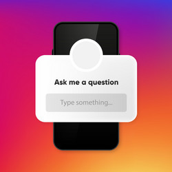 ask me a question in 3d design form vector image