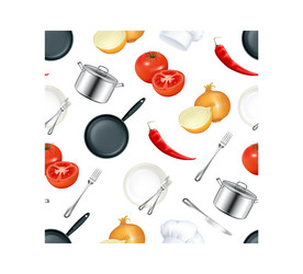 Background kitchen seamless vector