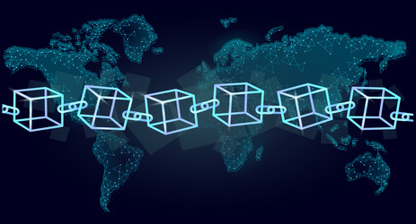 Blockchain Cube Network Symbol vector image