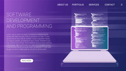 software development and programming program code vector image