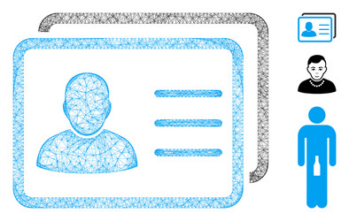 user profiles polygonal web mesh vector image