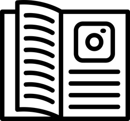insta learn linear style icon design vector image