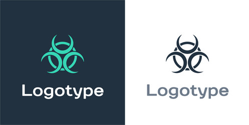 Pink line biohazard symbol icon isolated on black Vector Image