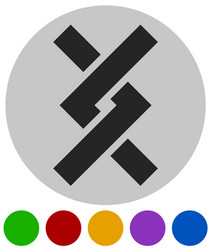 overlapping intersecting knotted lines icon vector image