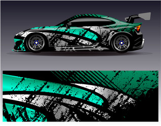 Racing Stripe Car Wrap Vector Image