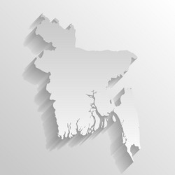 bangladesh country map silhouette vector