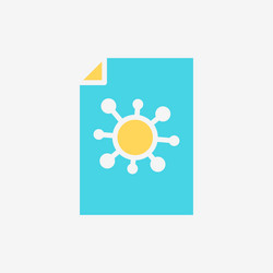 flat icon paper file document with virus vector image