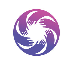 Hands in Circle - Diversity & Unity vector image