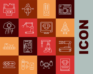 set line user manual robot remote control vector image