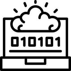 swift mind linear style icon design vector image