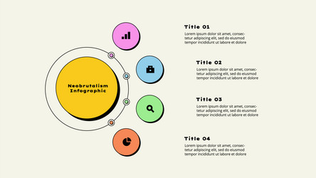 flowchart infographic presentation with 4 steps vector image