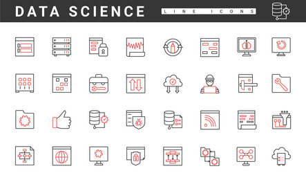 online data communication network management vector image