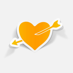 realistic design element heart vector image