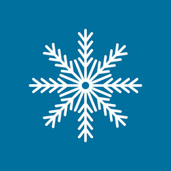 white snowflake single design element one snow vector image