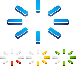 abstract 3d shapes preloaders emblems vector image