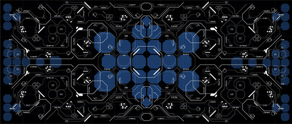 background with futuristic user interface design vector image