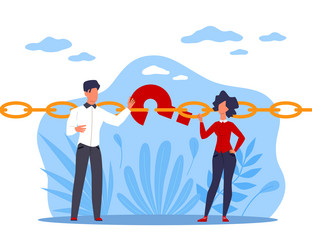 Broken Connection - Missing Link vector image